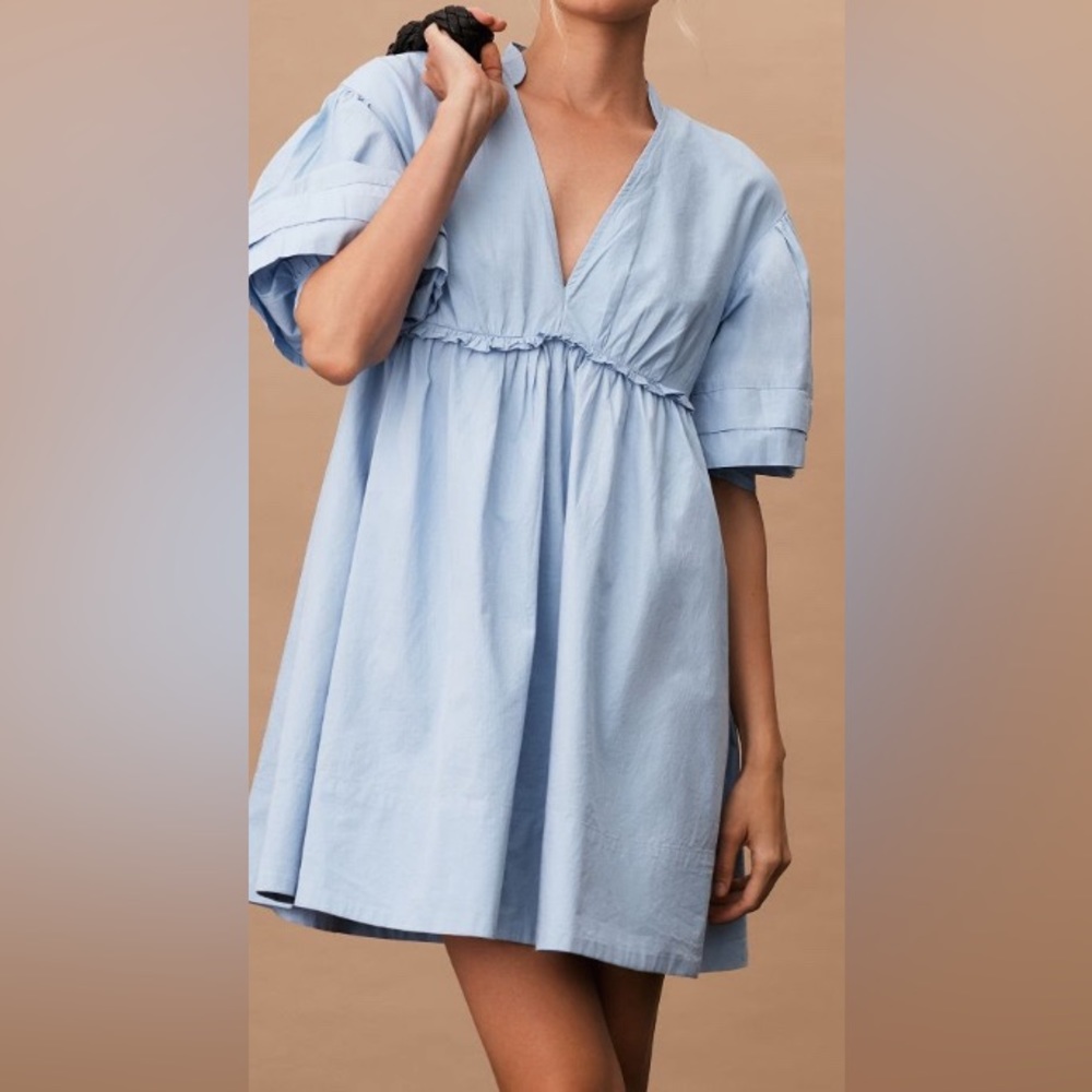 Anthropologie Maeve V-Neck Tunic Mini Dress